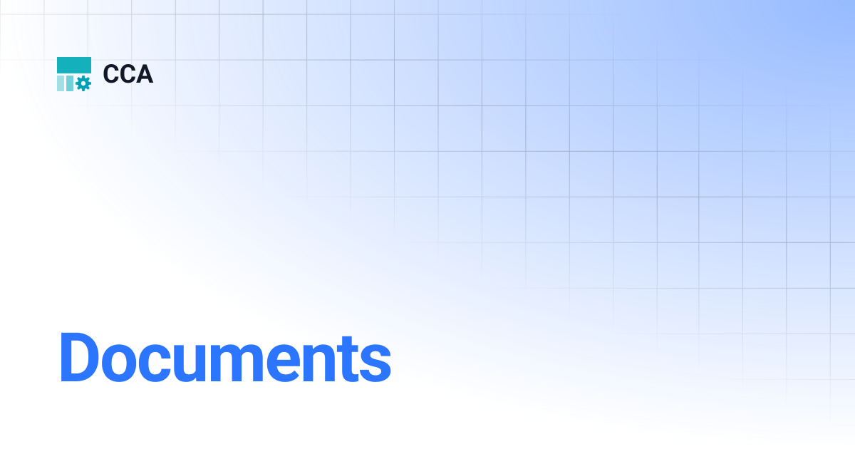 Documents | CCA