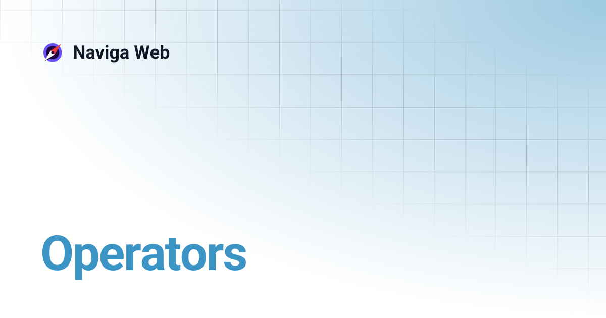 Operators | Naviga Web