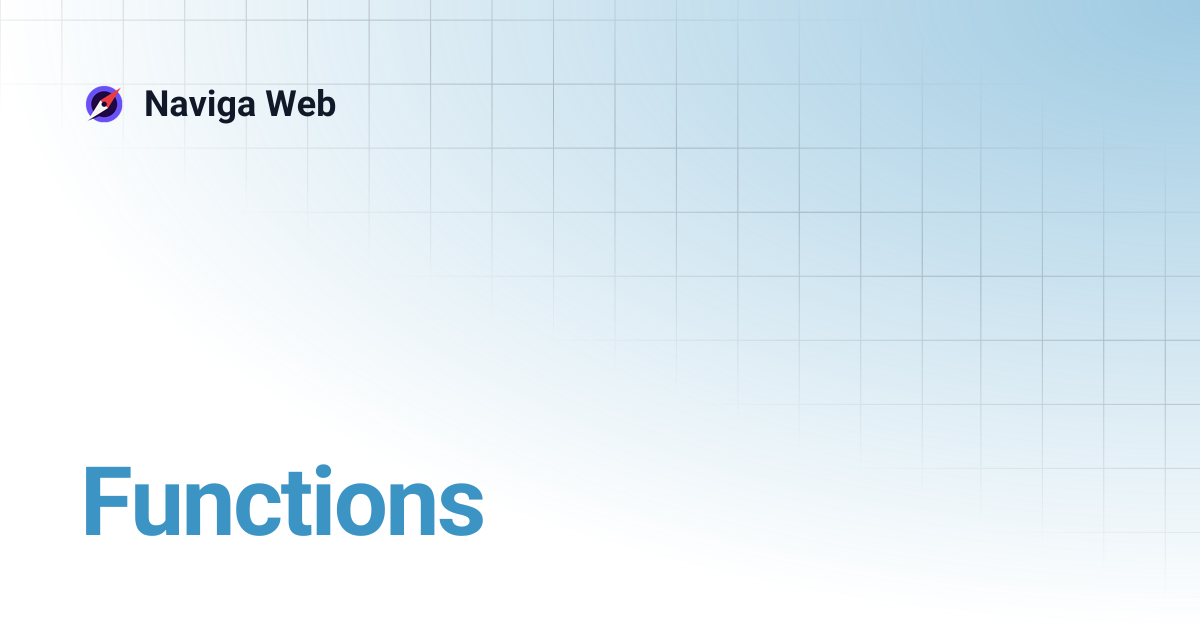 Functions | Naviga Web