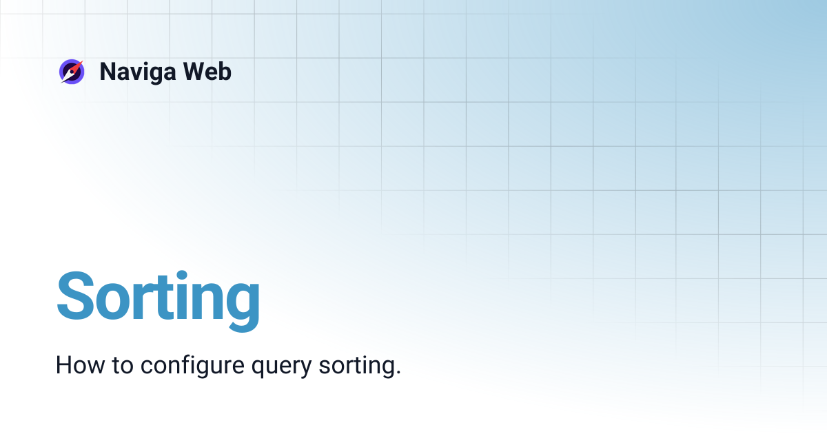 Sorting | Naviga Web