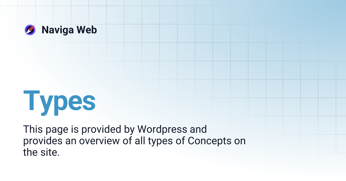 Types | Naviga Web